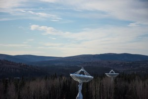 A Near Space Network antenna at the Alaska Satellite Facility in Fairbanks, Alaska.