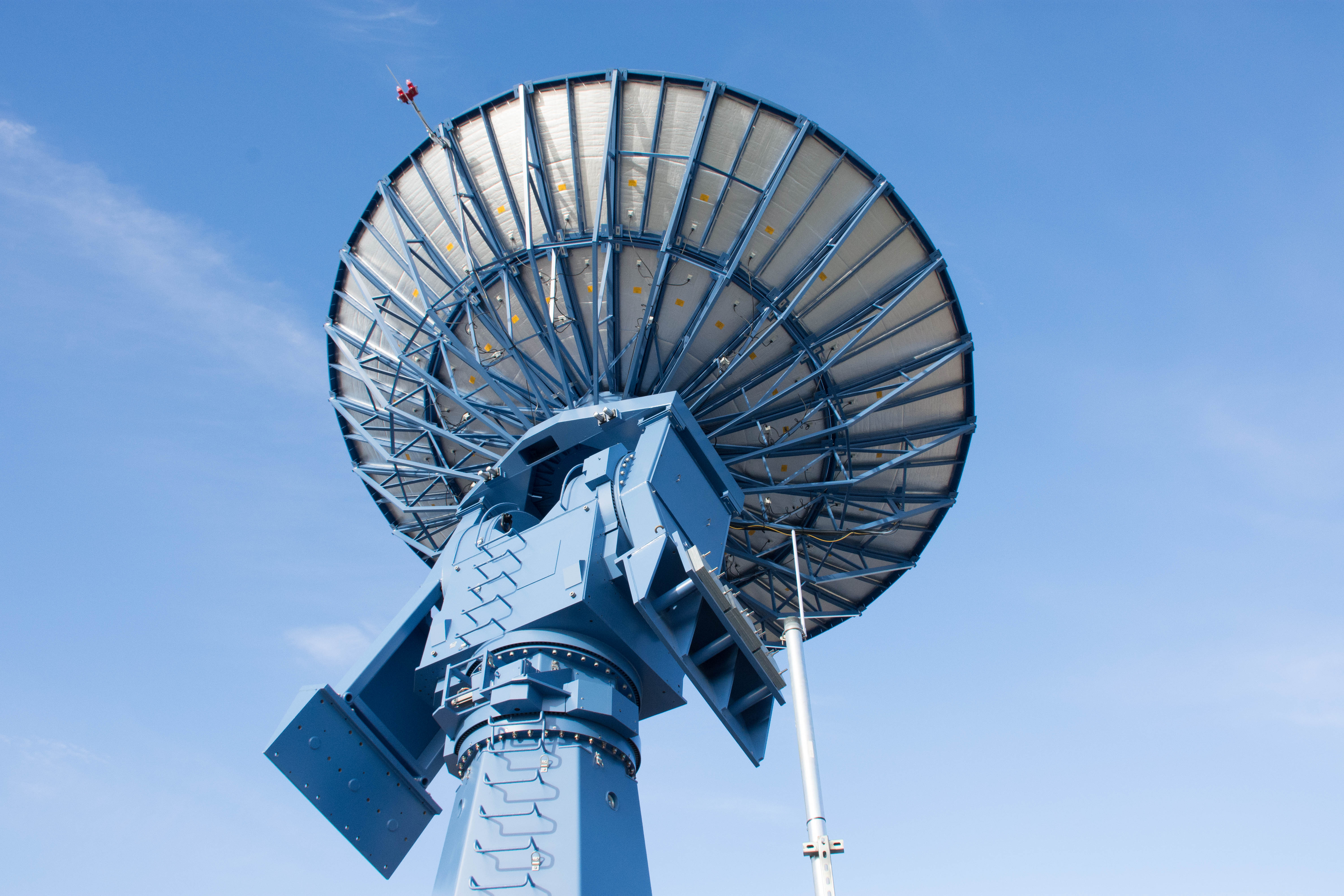 A Near Space Network antenna at the Alaska Satellite Facility in Fairbanks, Alaska.