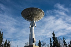 A Near Space Network antenna at the Alaska Satellite Facility in Fairbanks, Alaska.