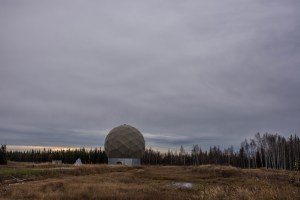 A Near Space Network antenna at the Alaska Satellite Facility in Fairbanks, Alaska.