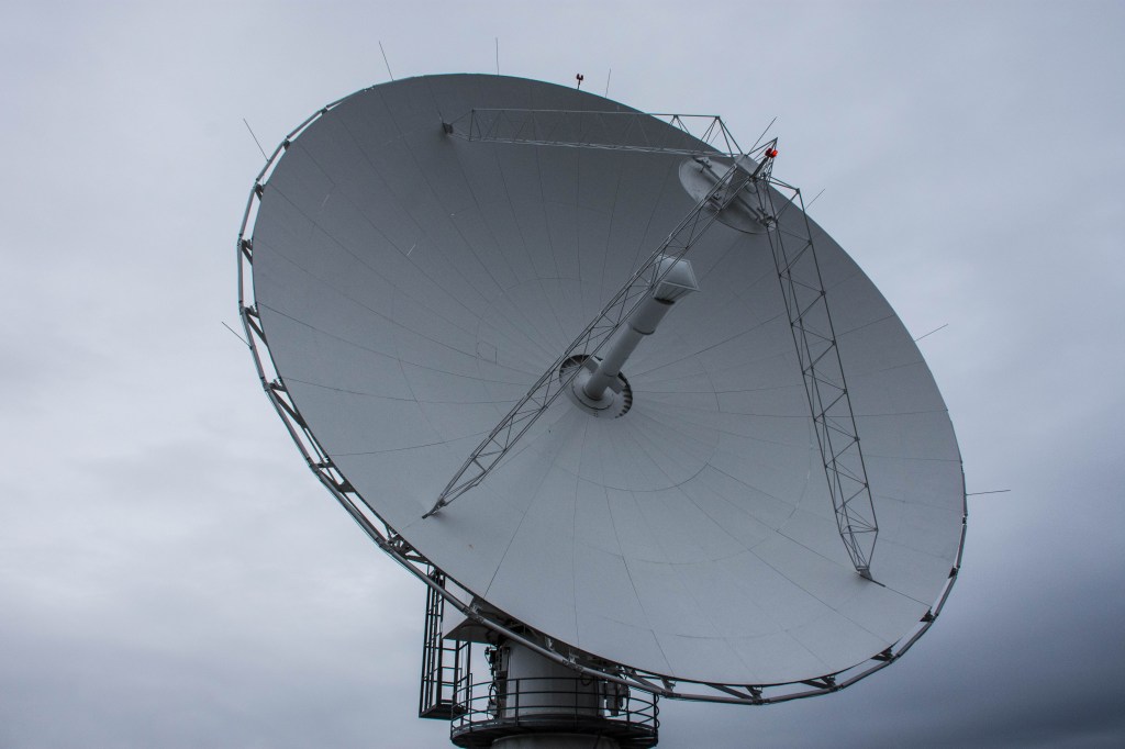 A Near Space Network antenna at the Alaska Satellite Facility in Fairbanks, Alaska.