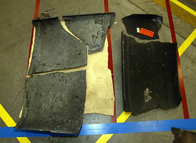 Pieces of reinforced carbon-carbon panels from Columbia