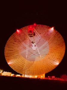 A 230-foot-wide antenna at Goldstone Deep Space Communications Complex in Barstow, California.