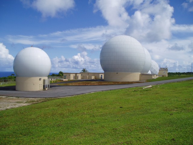 Near Space Network antennas of the Guam Remote Ground Terminal in Guam.
