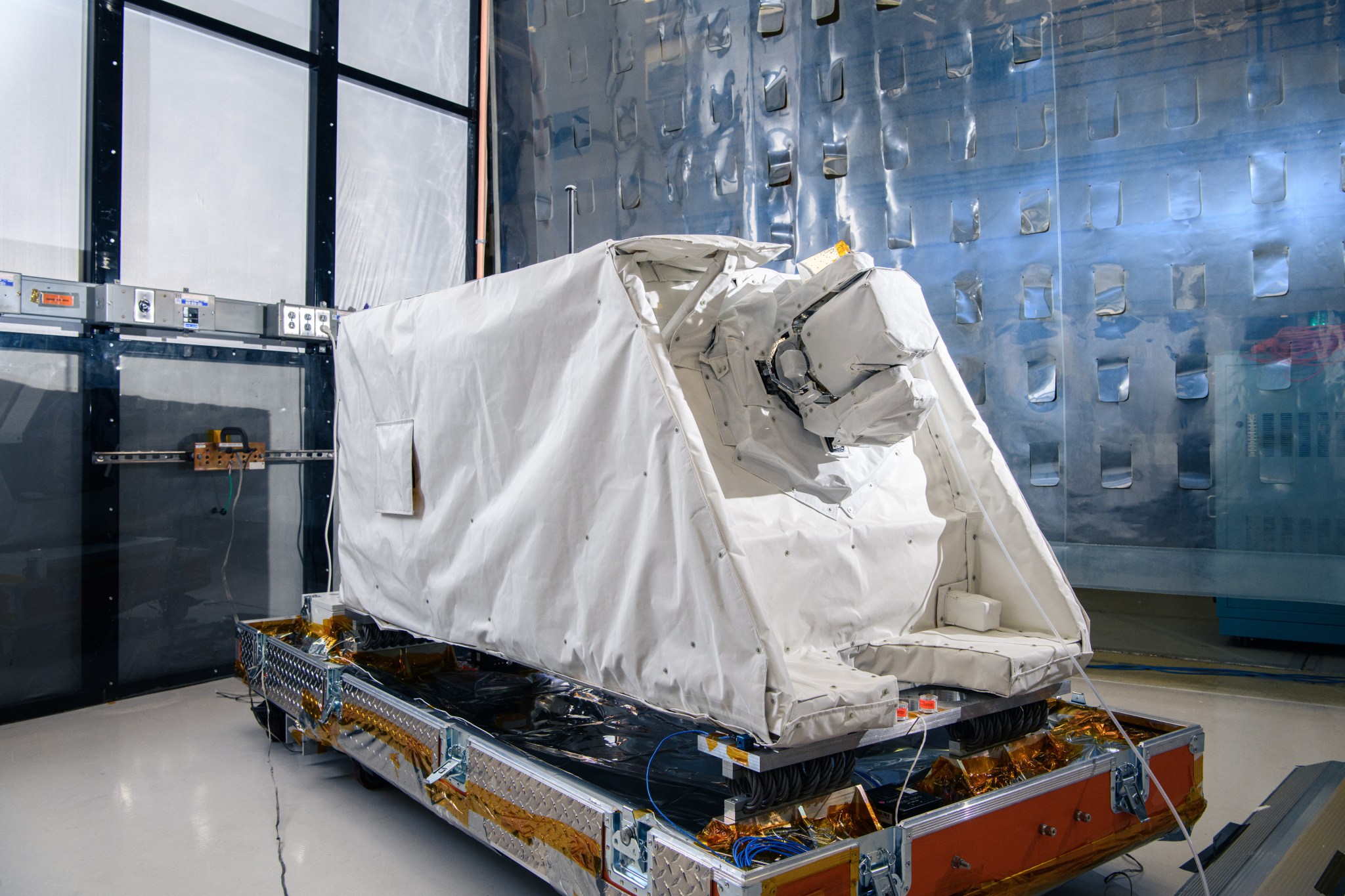 The ILLUMA-T payload in the Goddard cleanroom.
