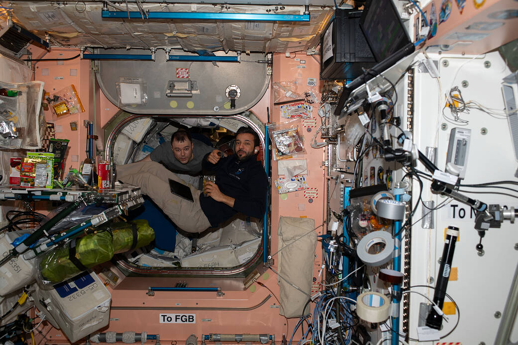 Expedition 69 Flight Engineers Dmitri Petelin and Sultan Alneyadi