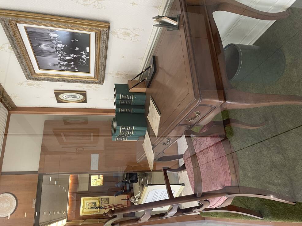 The desk President Johnson used to sign bills 