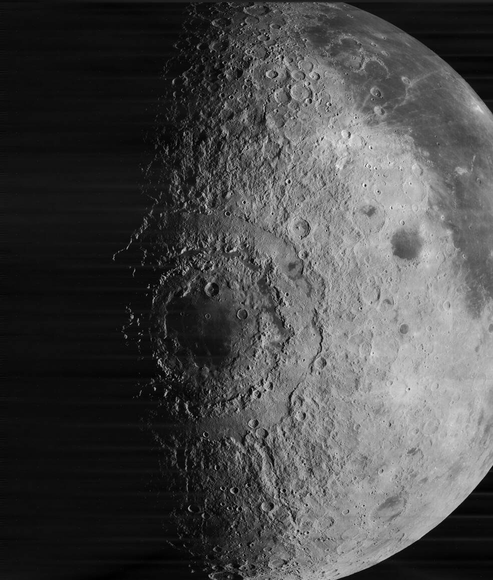Lunar Orbiter 4 image of Mare Orientale