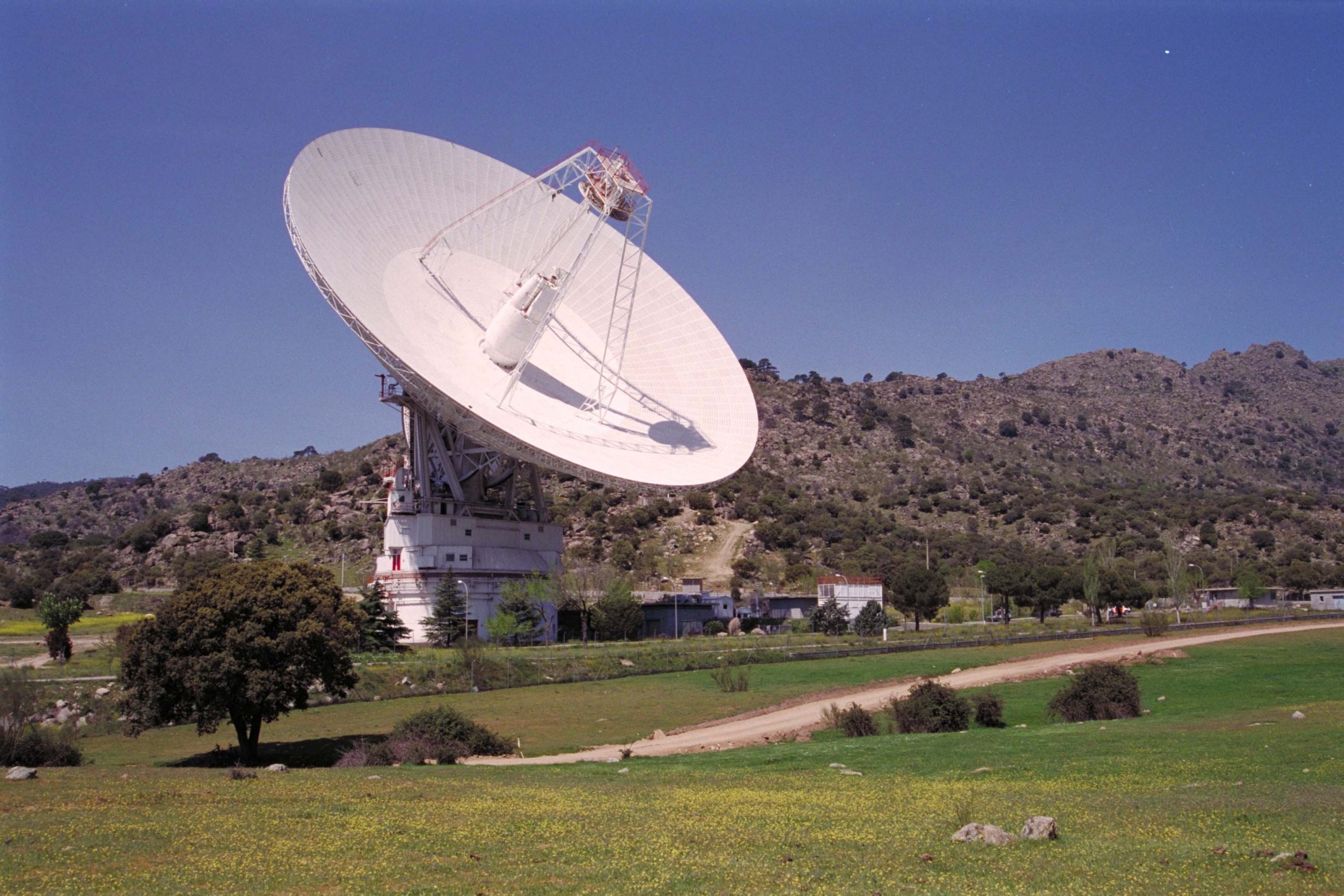 Deep Space Station 63 (DSS-63), a 230-foot-wide antenna.