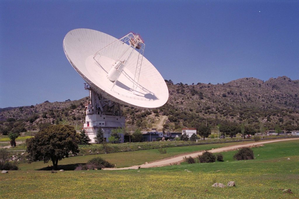 Deep Space Station 63 (DSS-63), a 230-foot-wide antenna.