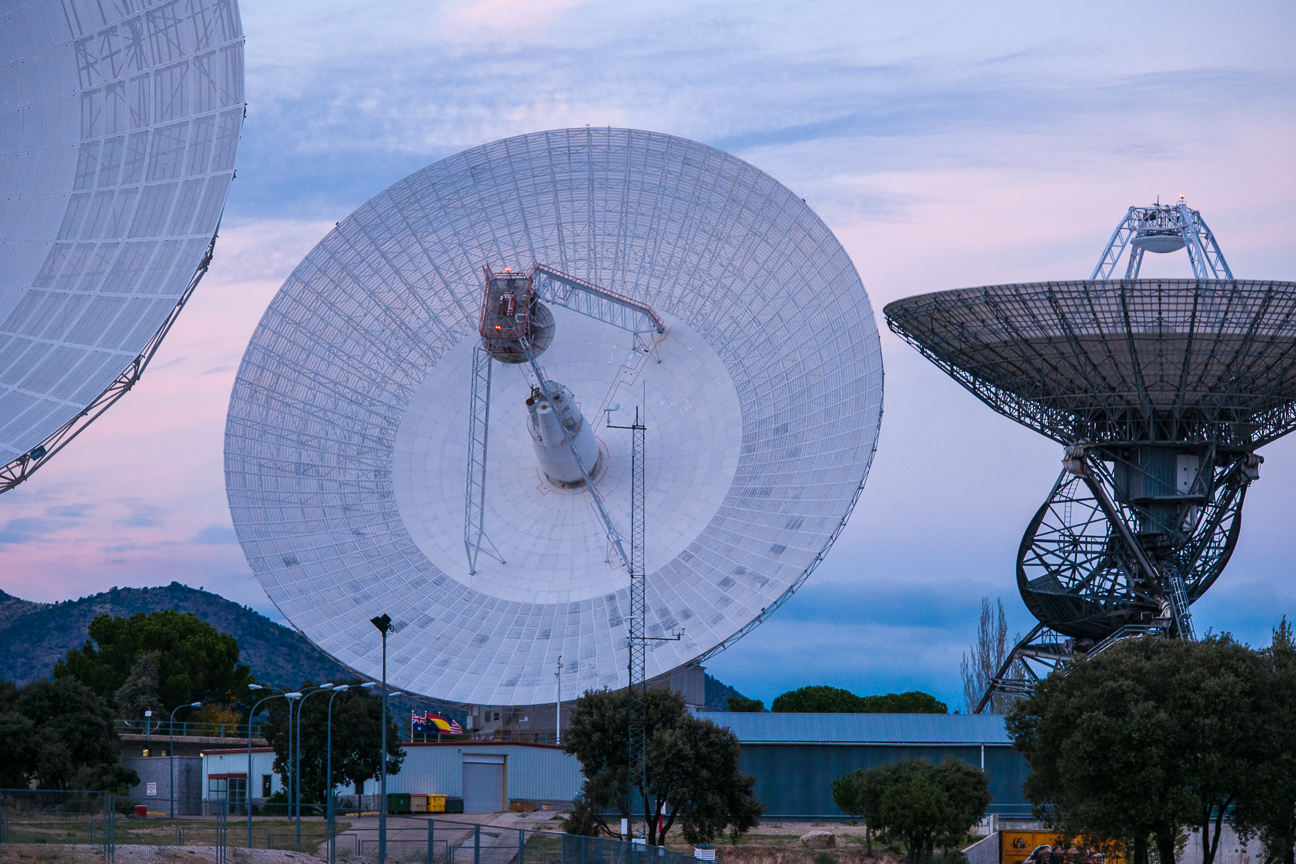 Deep Space Station 63 (DSS-63), a 230-foot-wide antenna.