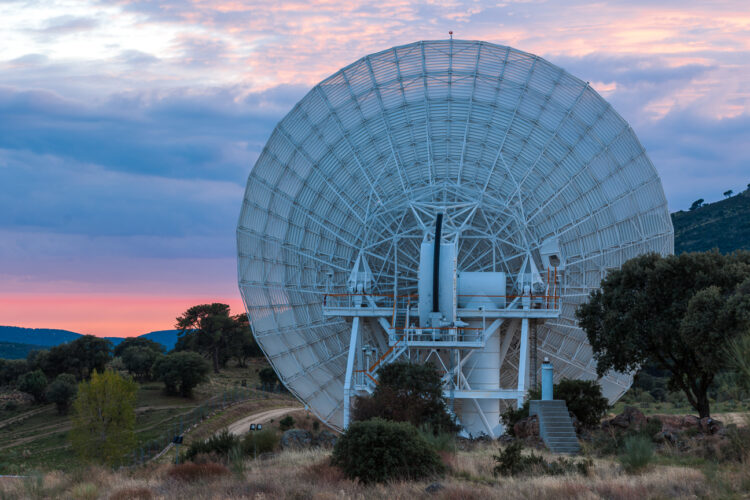 Deep Space Station 63 (DSS-63), a 230-foot-wide antenna.