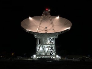 A 112-foot-wide antenna at Madrid Deep Space Communications Complex in Madrid, Spain.