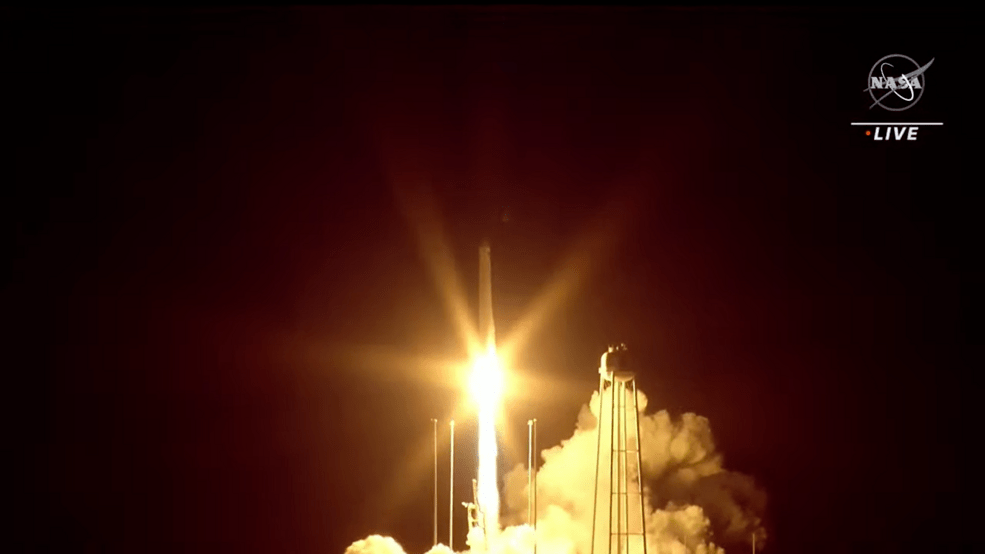 A Northrop Grumman Cygnus resupply spacecraft is on its way to the International Space Station with more than 8,200 pounds of NASA science investigations and cargo after launching at 8:31 p.m. EDT Tuesday.