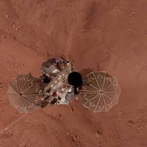 Phoenix Lander Self Portrait on Mars, Vertical Projection