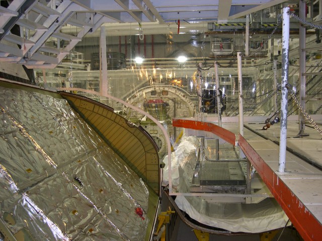 View of a portion of the orbiter processing facility