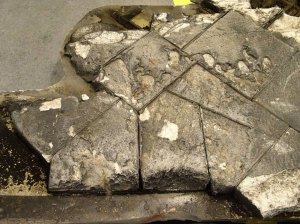 Debris from a portion of Columbia's left wing