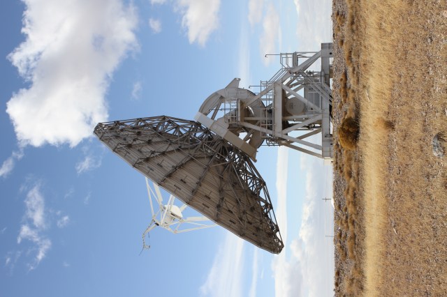 A Near Space Network antenna at the White Sands Complex in Las Cruces, New Mexico.