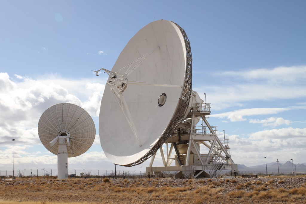 Near Space Network antennas at the White Sands Complex in Las Cruces, New Mexico.