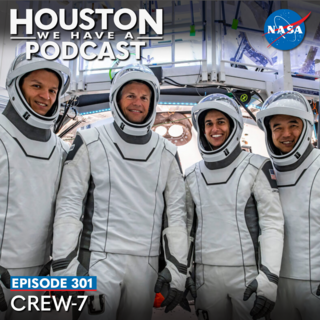 The crew of NASA's SpaceX Crew-7 mission poses for a photo in their SpaceX suits before their mission to the International Space Station. 