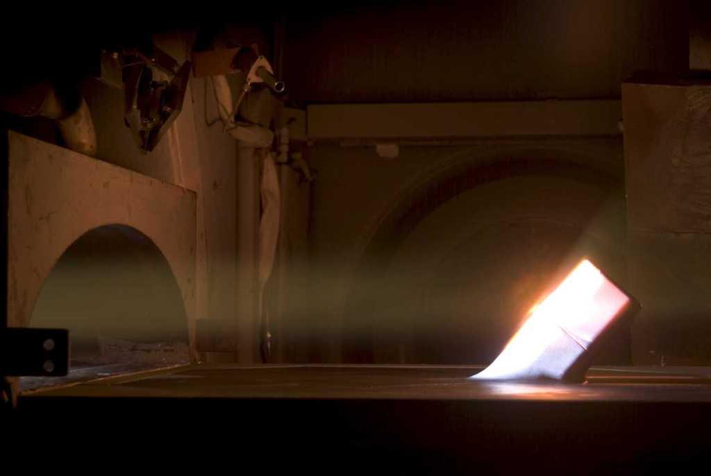 TUFROC Pylon test with semielliptical nozzle in IHF