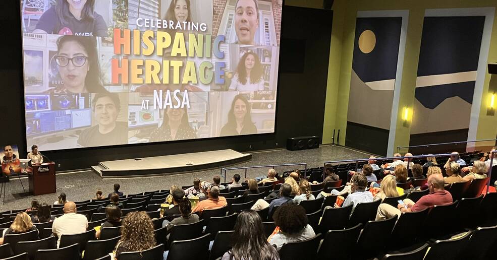 Marshall team members hear from Janet Washington, program manager in Marshalls Office of Diversity and Equal Opportunity, right before a special film screening of A Million Miles Away on Sept. 13.