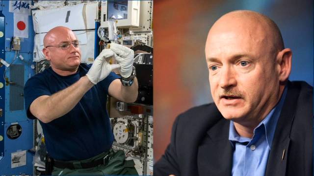 Retired twin astronauts, Mark and Scott Kelly of NASA are photographed for a mini video series on NASA's HRP Twins Study.