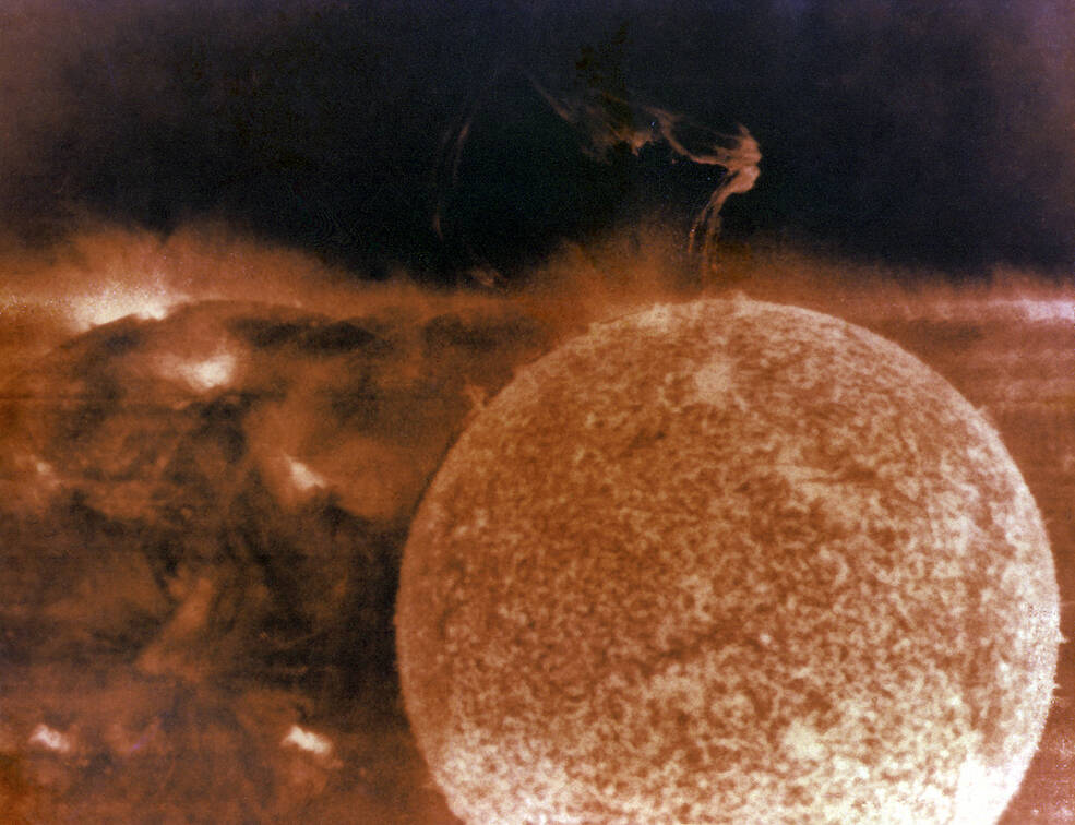 An image of the Sun taken by one of the Apollo Telescope Mount instruments