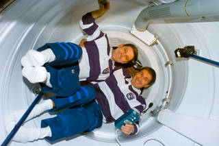 STS-88 Cabana and Krikalev