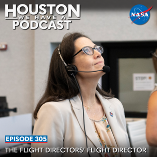 NASA's Chief Flight Director, Emily Nelson, monitors the launch of a SpaceX Falcon 9 rocket carrying the company's Crew Dragon spacecraft on the Crew-5 mission.