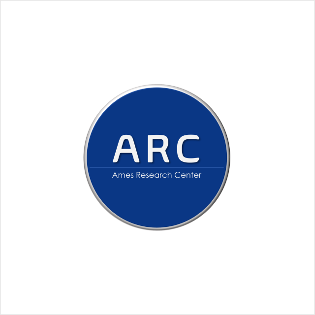 a blue coin-like circle with the initials A R C in the middle 