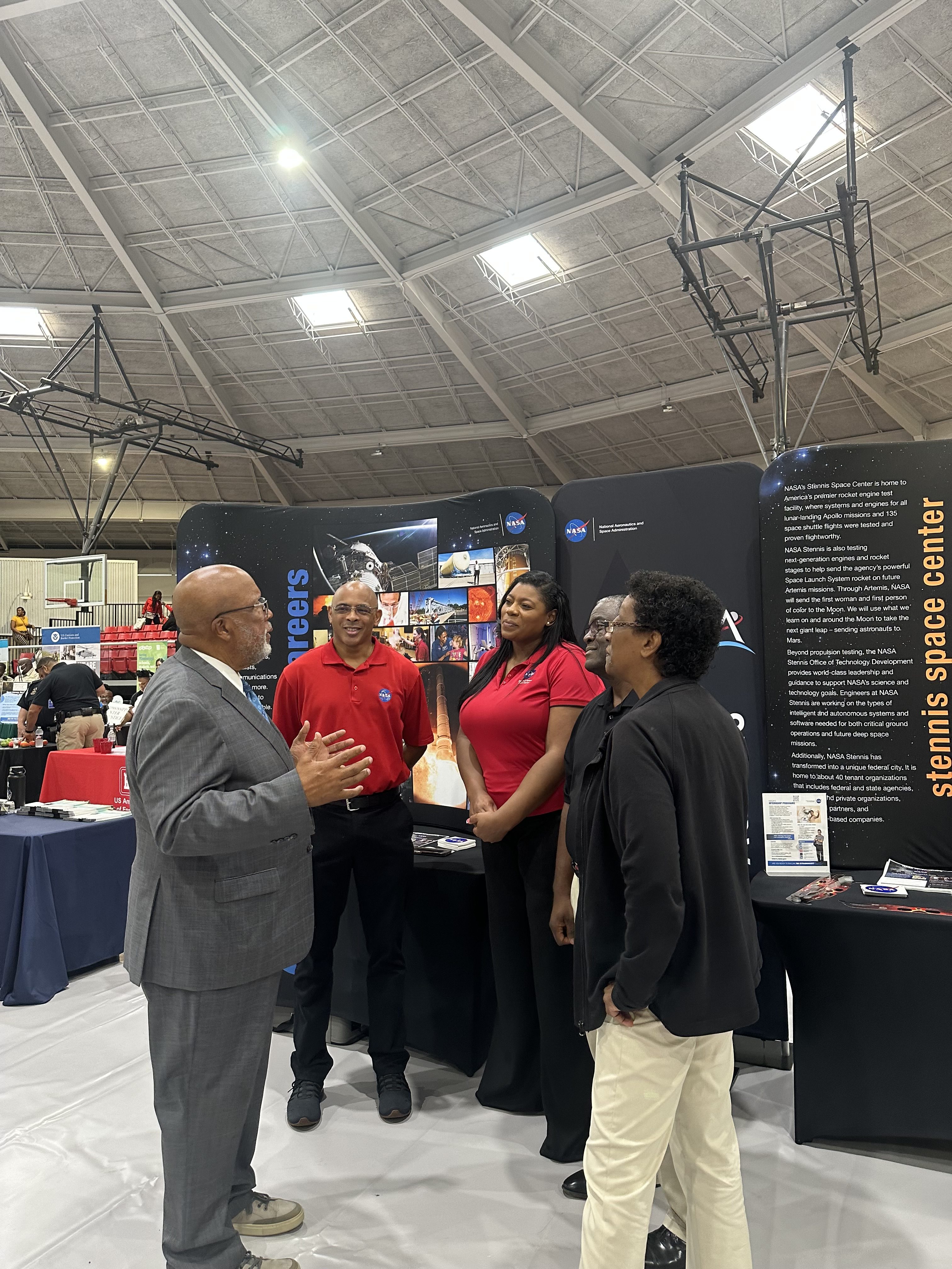 Employees from NASA Stennis and NASA Marshall