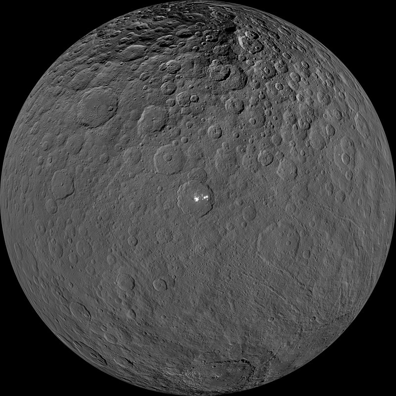 Dawn spacecraft image of dwarf planet Ceres