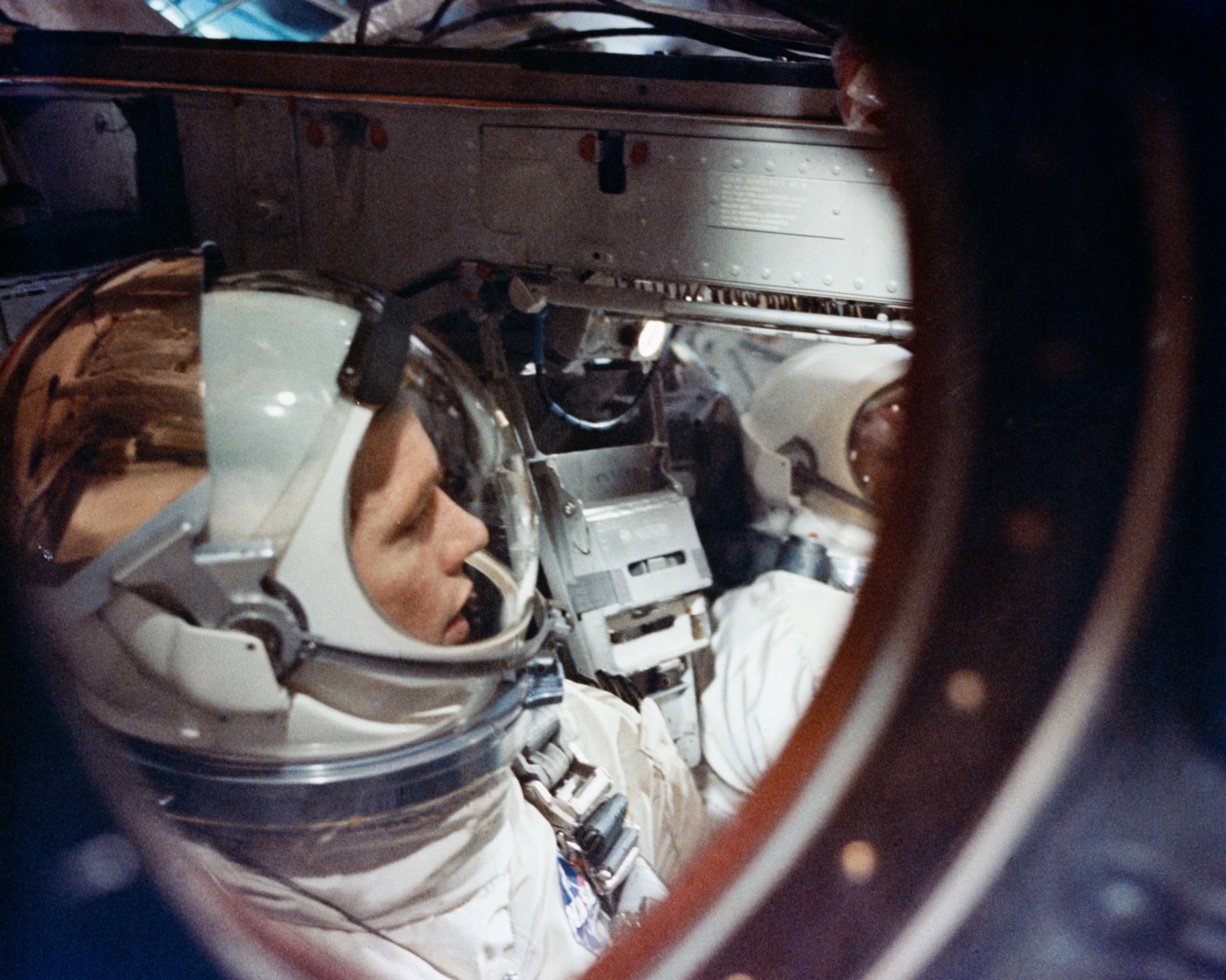 Scott awaits launch inside Gemini VIII.