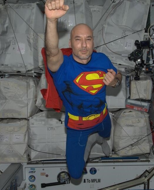 Italian Space Agency astronaut Luca S. Parmitano finally gets his wish to fly like Superman during Expedition 37