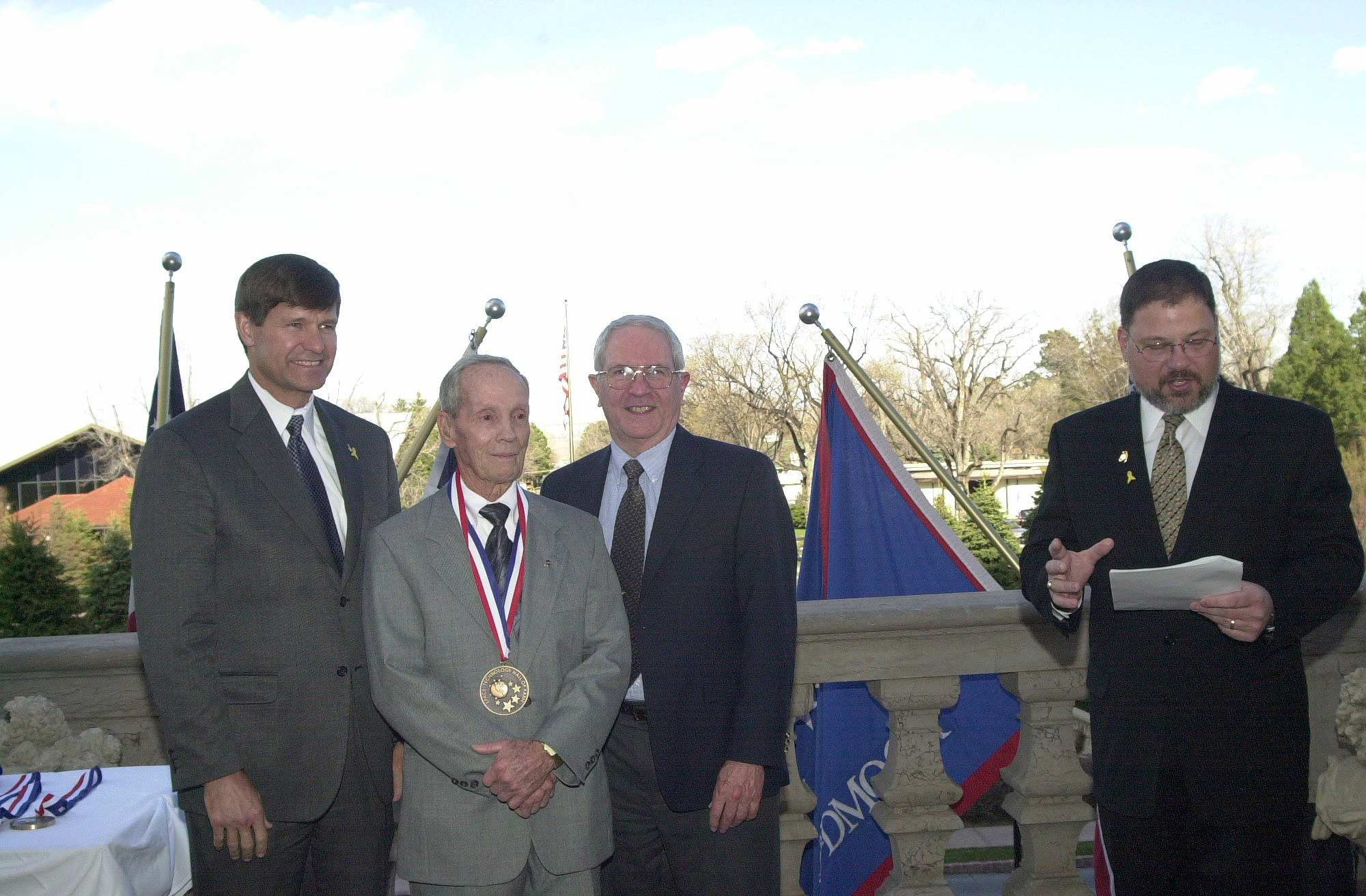 Kissiah being inducted into Space Foundations Space Technology Hall of Fame.