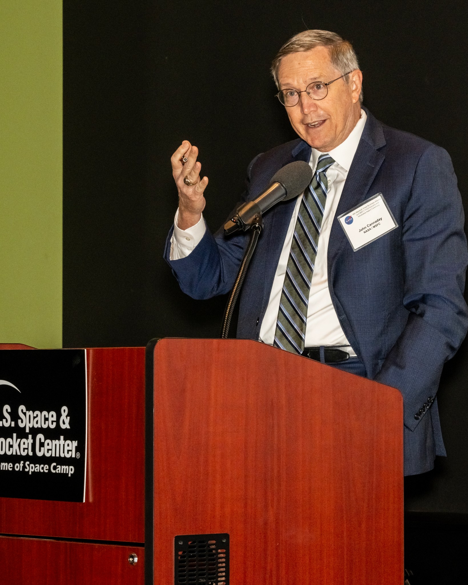 John Cannaday, director of Marshall’s Office of Procurement, gives opening remarks at the 36th Small Business Alliance Meeting and Industry & Advocacy Awards.