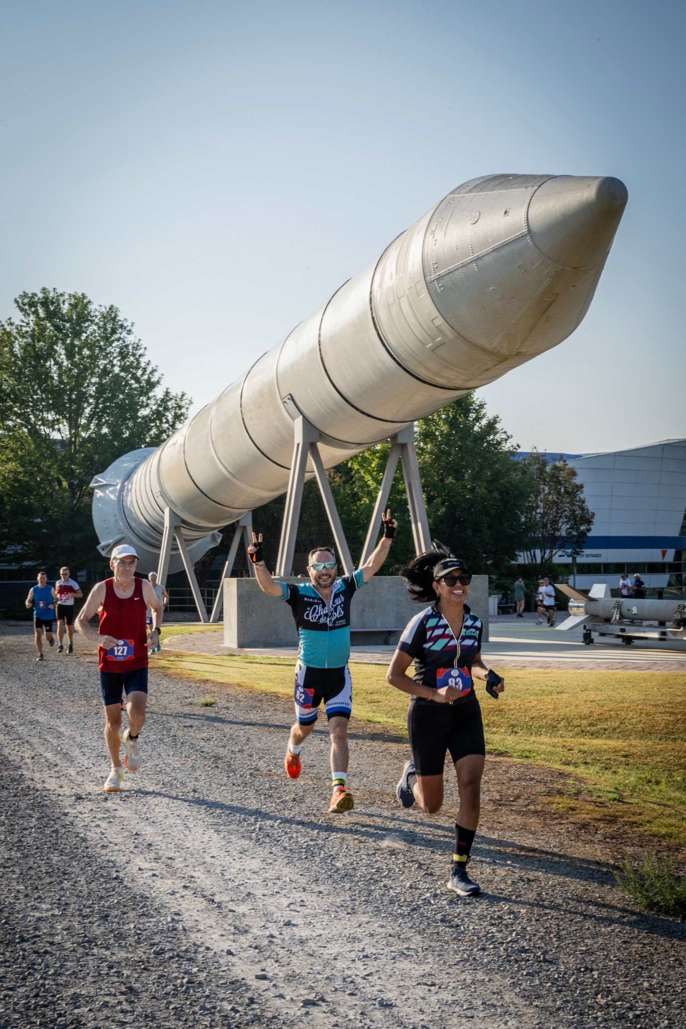 Racers competed to beat the International Space Station in the annual “Racin’ the Station” duathlon Sept. 30 at Marshall Space Flight Center. The goal of the race is to complete the course faster than the station takes to complete one Earth orbit, or just over 90 minutes.