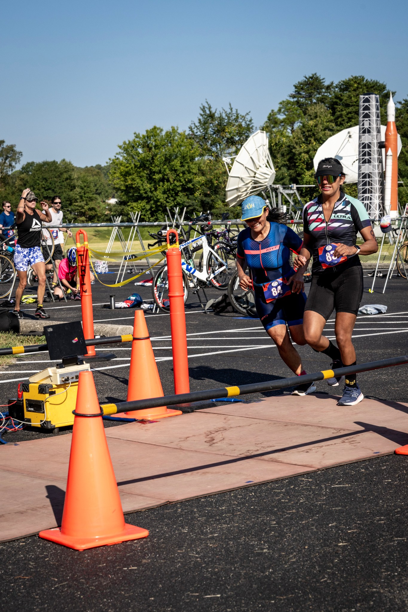 Runners compete in one of the two 3.14 km runs in “Racin’ the Station.”