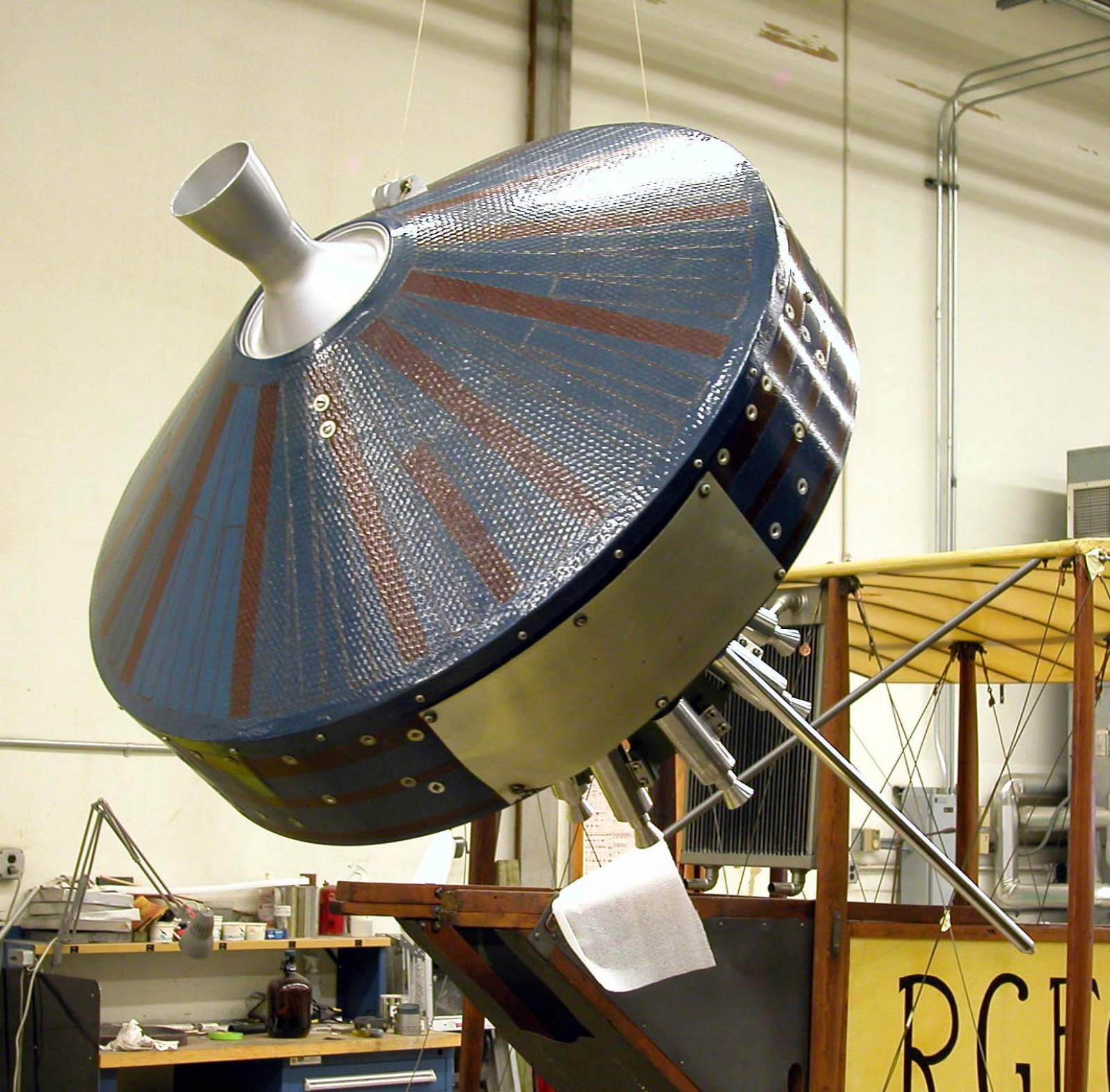 Replica of Pioneer 1 on display at the Smithsonian Institute’s Steven F. Udvar-Hazy Center in Chantilly, Virginia