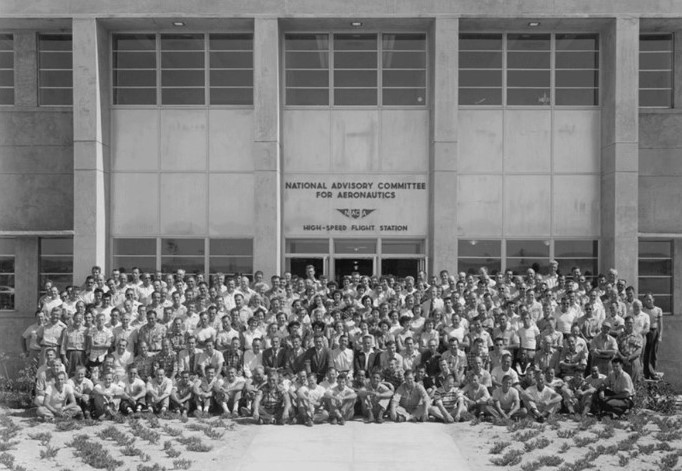 The NACA High Speed Flight Station, now NASA’s Armstrong Flight Research Center, at Edwards Air Force Base in California