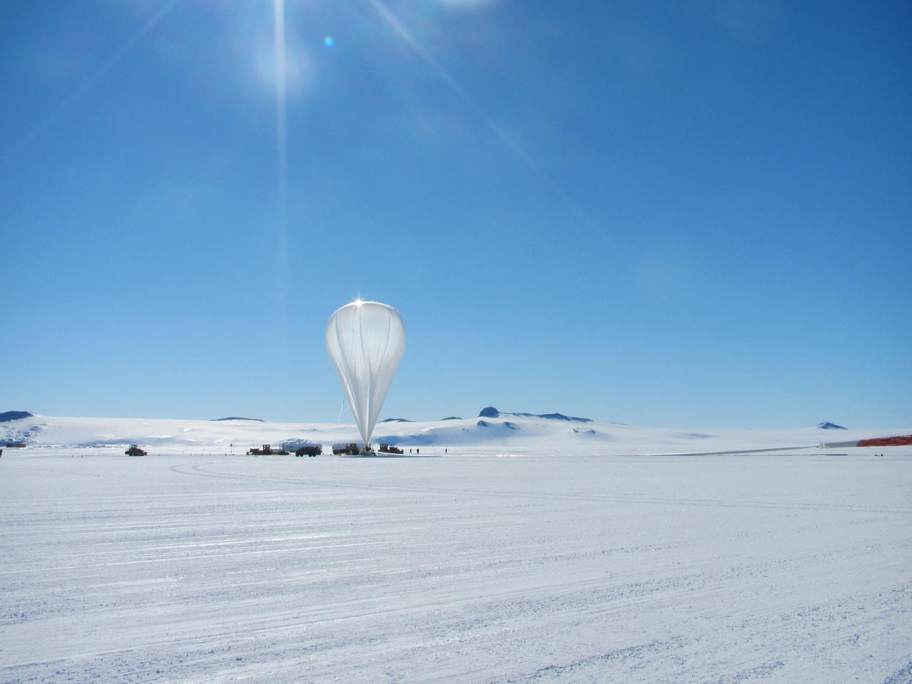 Weather balloon in Antarctica