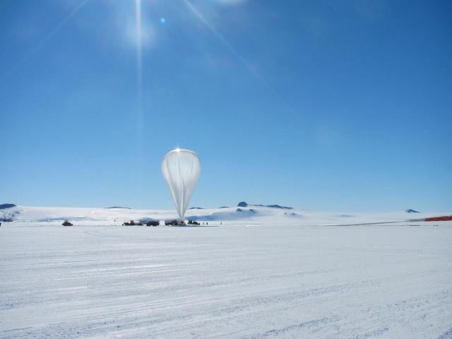 Weather balloon in Antarctica