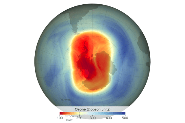 
			2023 Ozone Hole Ranks 16th Largest, NASA and NOAA Researchers Find - NASA			