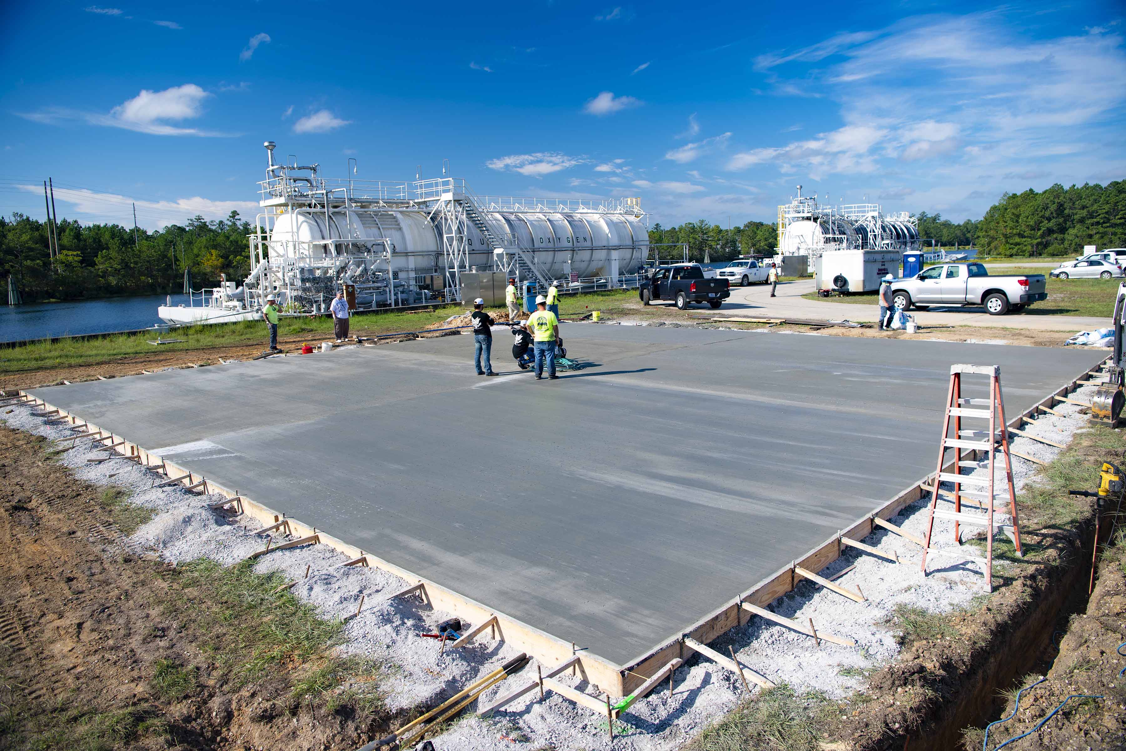 The ground is being prep for new test area at Stennis Space Center.