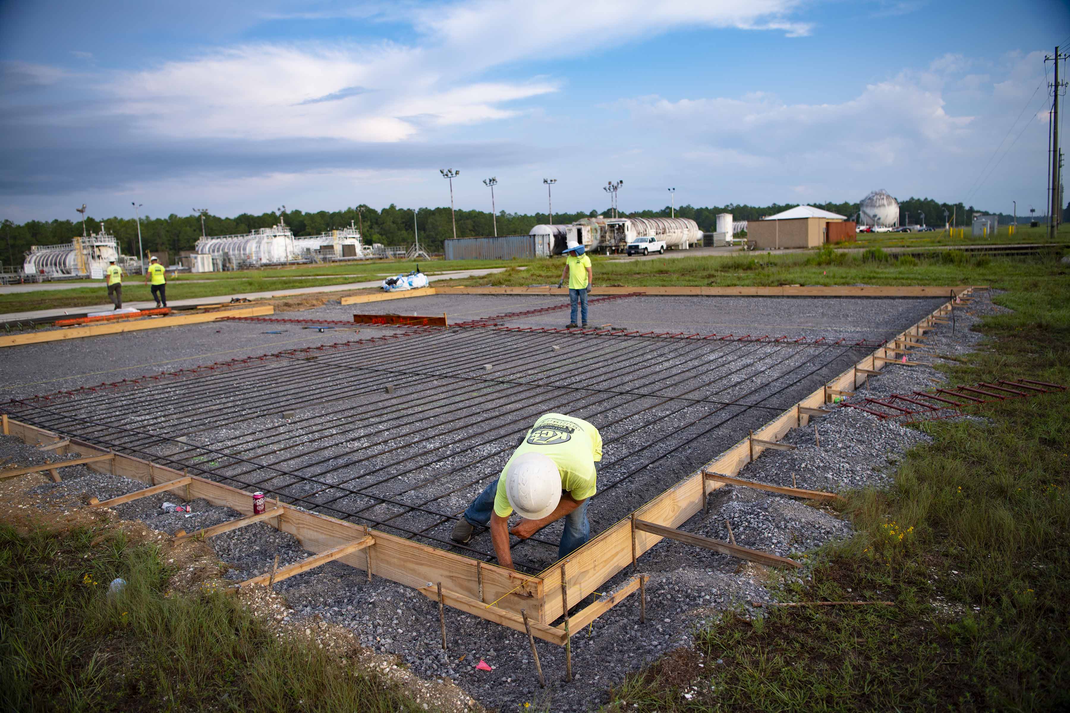 The ground is being prep for new test area at Stennis Space Center.