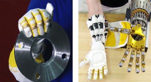 Researchers at NASA Johnson Space Center and GM (General Motors) designed and developed the Roboglove, a wearable device that allows the user to tightly grip tools and other items for longer periods of time without experiencing muscle discomfort or strain. Credits: NASA