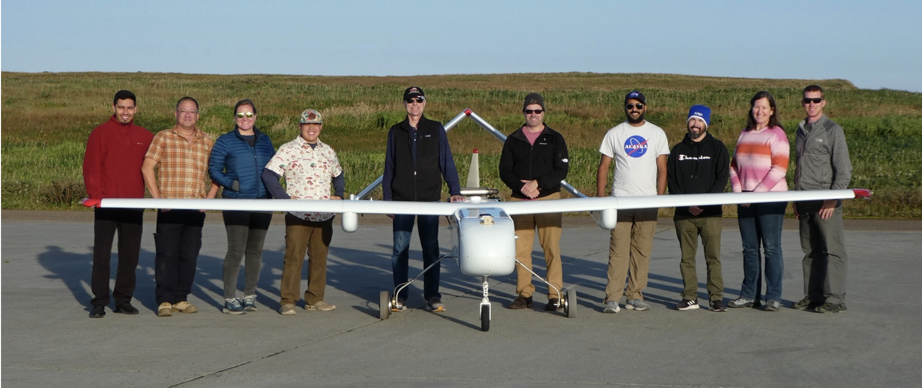 NASA-NOAA field team after completing a successful series of Beyond Visual Line of Sight science flights in Alaska's Aleutian islands