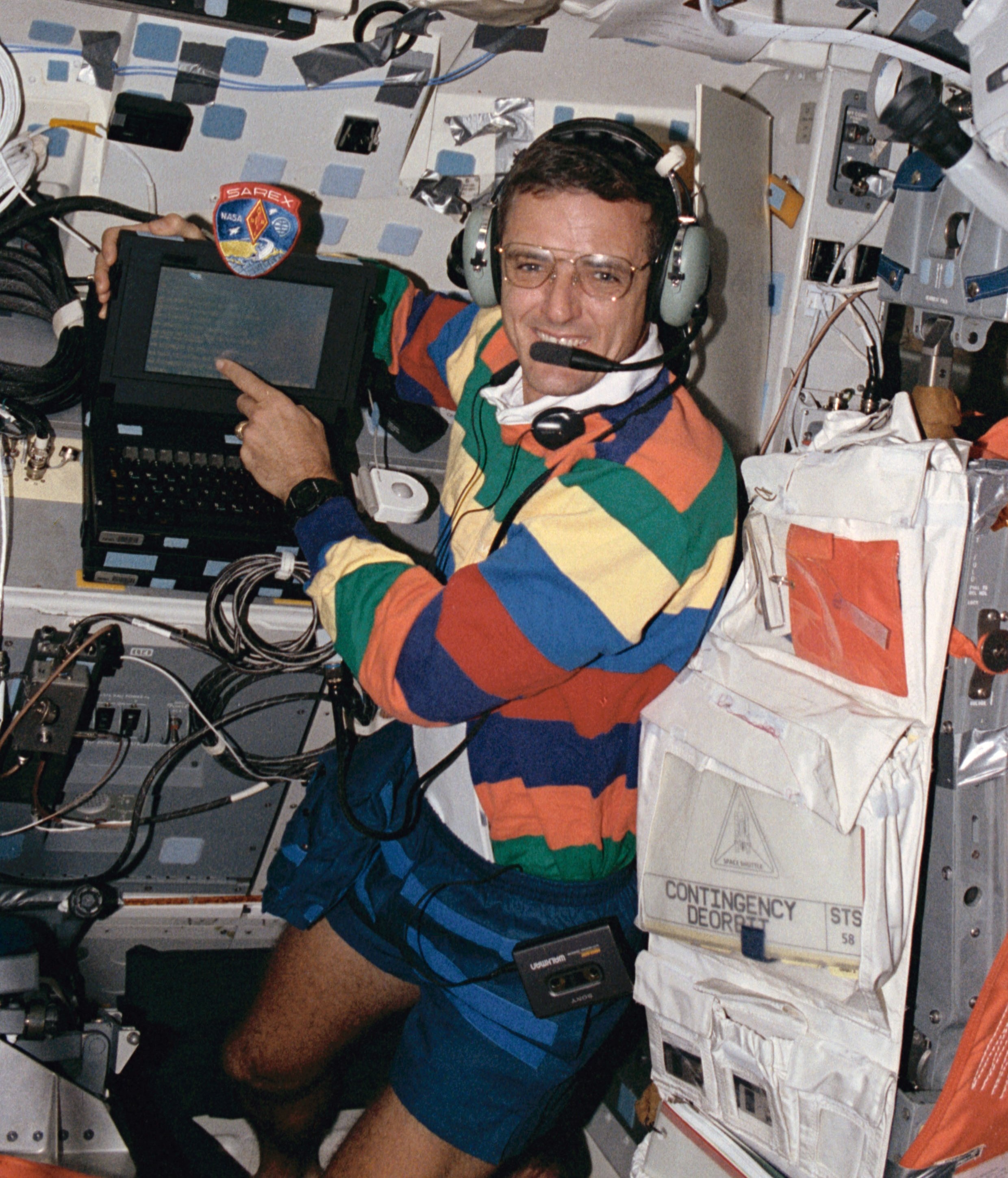 McArthur operates the Shuttle Amateur Radio Experiment, or ham radio