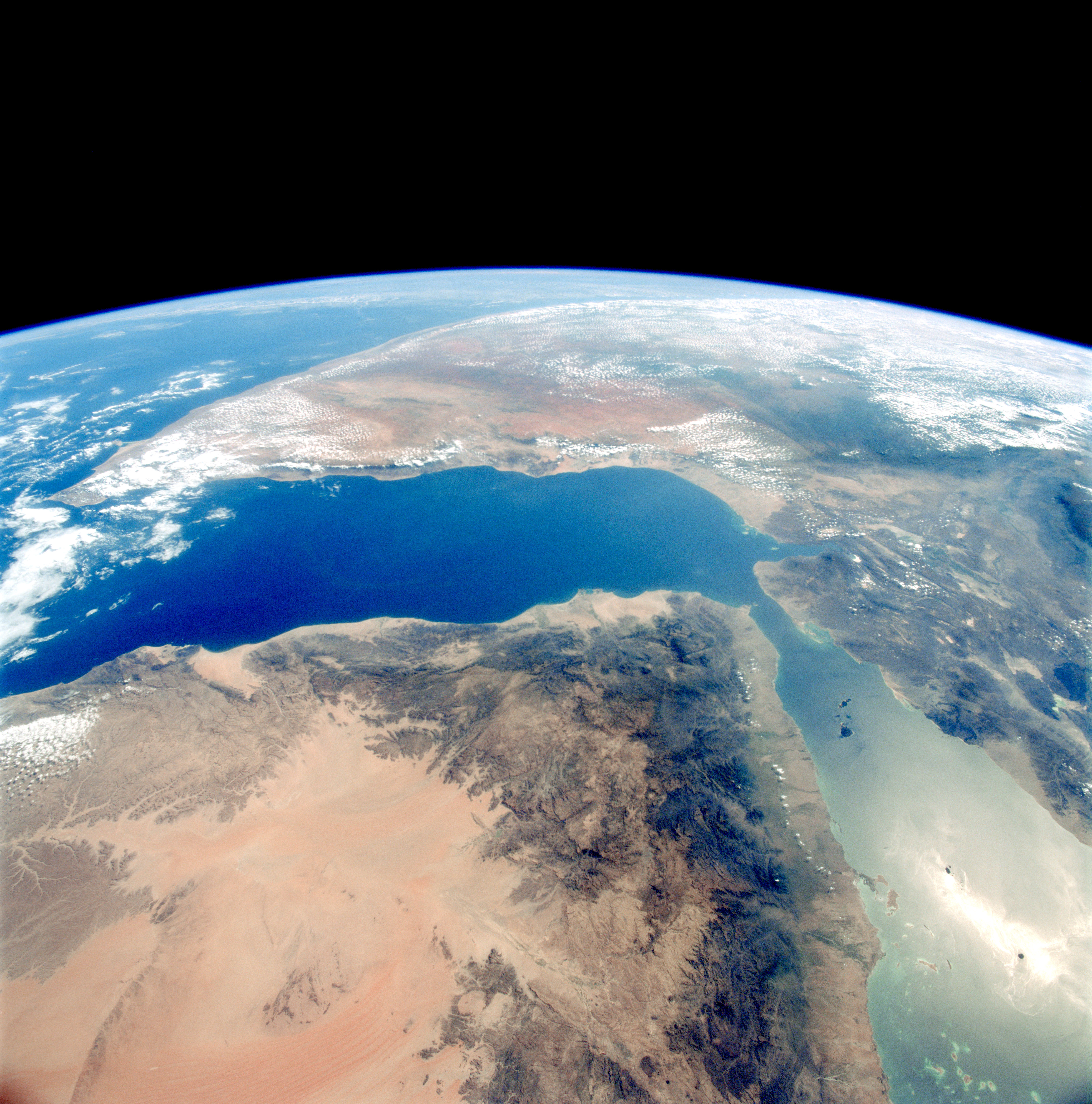 Photograph of Yemen and the Horn of Africa taken by the STS-95 crew